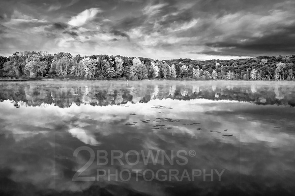 Reflections - Pickerel Lake-BW